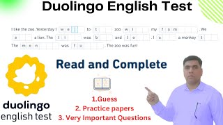 Read and Complete  Fill in the Blanks Practice Papers for Duolingo English Test  det [upl. by Baler]