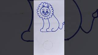 Easy drawing lion simpledrawing [upl. by Yrreb]