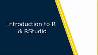 Basic Introduction to R and R Studio [upl. by Salvatore]