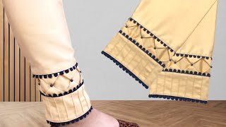 awesome trouser design  shalwar Poncha design  nabiladressingdesigner [upl. by Rehpinej207]