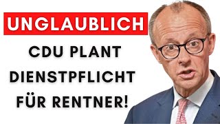 Erschreckender Vorschlag CDU will WehrpflichtAlternative für Rentner [upl. by Anella]