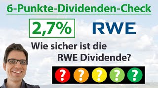 RWE Aktie Wie sicher ist die Dividende  6PunkteDividendenAnalyse Rangliste [upl. by Bloom416]