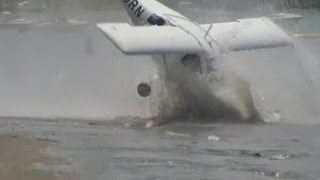 Plane crashes twice in one day at Martins Bay beach in New Zealand [upl. by Ycnaf339]