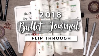 My 2018 Bullet Journal Flip Through  A YEAR IN MY JOURNAL [upl. by Tniassuot]