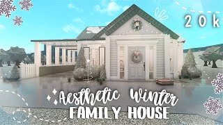 20K BLOXBURG AESTHETIC WINTER FAMILY HOUSE BUILD NO GAMEPASS [upl. by Gerri]