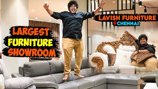 INDIAS LARGEST LUXURY FURNITURE SHOWROOM  Lavish Furniture Chennai  Irfans View [upl. by Niemad336]