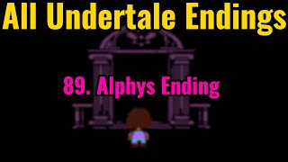 All Undertale Endings 89 Alphys Ending [upl. by Renwick]