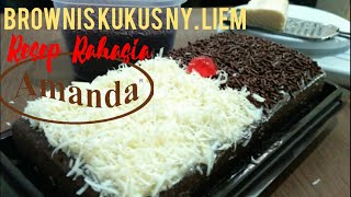 Brownis Kukus Lapis Coklat NyLiem Tutorial  Amanda Lewaaaattt [upl. by Mintun245]