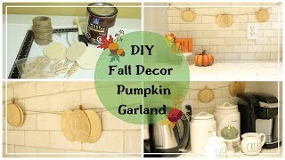 DIY Wooden Pumpkin Garland  DIY Farmhouse Pumpkin Garland  Target Inspired [upl. by Ennaxor655]