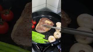 Medium sized fried wagyu with vegetables  ASMR Food [upl. by Devinne]