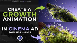 Create an EASY growth animation in Cinema 4D NO PLUGINS [upl. by Klimesh826]