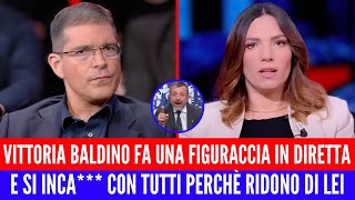 VITTORIA BALDINO PERDE IL CONTROLLO CON CAPEZZONE E DELMASTRO E SCATENA IL PANICO IN STUDIO [upl. by Knepper]