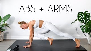 15 min FLAT ABS  TONED ARMS Workout At Home  Apartment Friendly [upl. by Ratib]