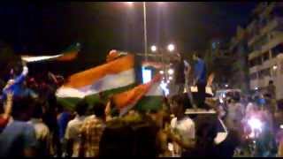 Freedom on the streets of Mumbai at the night of Worldcup Final 11 [upl. by Hagerman332]