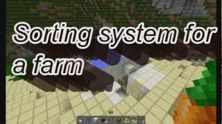 Automatic Wheat Farm Sorting SystemMinecraft 15 [upl. by Falconer135]