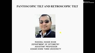 PANTOSCOPIC TILT AND RETROSCOPIC TILT [upl. by Ztirf]