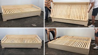 Sofá Cama de madera Sorprendente  Fácil de hacer aunque no lo Creas [upl. by Lothar118]