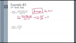 Nth Term Test for Divergence [upl. by Eatnoj]