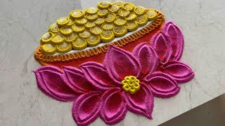 New dhanteras rangoli diwali special dhanteras rangoli लक्ष्मीपूजन रंगोली  easy diwali rangoli [upl. by Hajidak234]