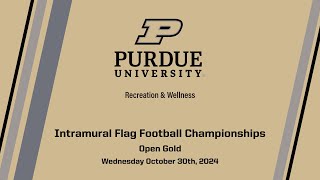 2024 Purdue University Intramural Flag Football Championships  Open Gold League [upl. by Leilah]