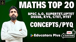 BPSC 40 Mathematics Important Concepts With practice bpsctre4 educatorsplus [upl. by Catherine265]