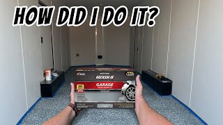 Applying GARAGE FLOORING To My NEW ENCLOSED CARGO TRAILER  UTV [upl. by Anelrihs]