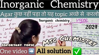 Inorganic chemistry msc 1st sem  Msc 1st sem inorganic chemistry important topics mscchemistry [upl. by Aennyl]