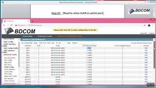 BDCOM GPON VLAN Configuration for SFU from Web [upl. by Kilar929]