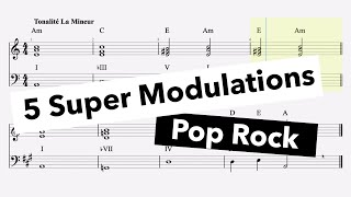 Comment Changer de Tonalité  Modulations 🎸 Analyse de 5 Chansons Pop Rock [upl. by Haswell]