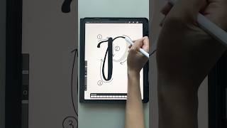 Different ways to letter quotPquot in calligraphy procreate shorts handlettering [upl. by Letnwahs]