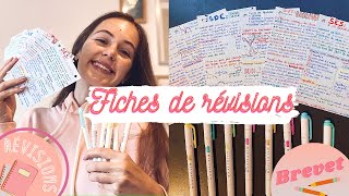 Comment faire des FICHES DE RÉVISIONS et RÉVISER  réviser pour un examenbrevet astuces [upl. by Llehcram258]