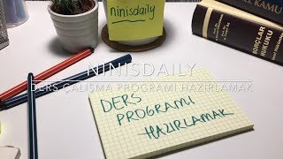 Ders Programı Nasıl Hazırlanır  ninisdaily [upl. by Etep435]