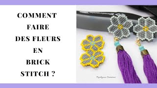 TUTO FLEURS EN BRICKSTITCH [upl. by Mathews]