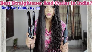 Best Straightener And Thin Chopstick Curling Wand Only For 1200 Rs  FULL REVIEW [upl. by Enirehtakyram]