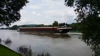 Péniche Barge Seine River France passing by [upl. by Ohcamac938]