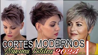 Cortes de Cabello CORTOS en CAPAS Tendencia y Estilo Cortes de Moda 2024 [upl. by Llenod]