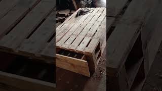 Making of pallet beds palletbed palletfurniture diy wood pallet bed palletfurniture diy [upl. by Assirk339]