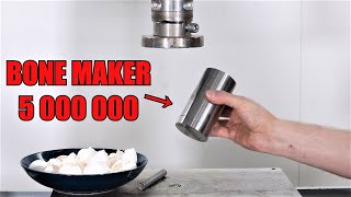 Can You Turn Eggshells into Bone Hydraulic Press Test [upl. by Aissela]