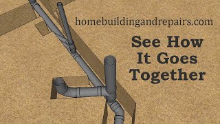 Building Foundation Plumbing Drain Pipe Layout And Assembly For Small House  Part Two [upl. by Reimer211]