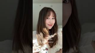 how to style wispy bangs wispybangs hairtutorial [upl. by Andrien347]