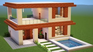 Minecraft Tutorial CASA MODERNA SIMPLES [upl. by Noraha]