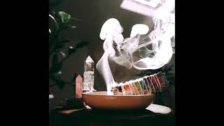 ASMR POSITIVE ENERGY SMUDGE SMOKE CLEANSING BURNING SAGE QUARTZ CRYSTALS RELAXATION VIDEO [upl. by Christopher]