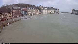 Webcam SaintValeryenCaux  Submerssion tempête Eleanor 03012018 [upl. by Eeniffar]