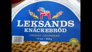 Traditional Swedish Knackebrod Rye Crisp Crispbread Cracker [upl. by Rehpotsrhc]