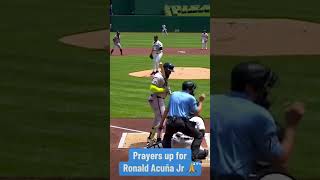 Ronald Acuna Jr with a non contact injury 🙏 [upl. by Perdita]