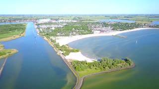 Makkum The Netherlands Beach Resort from above by Drone [upl. by Nibur283]