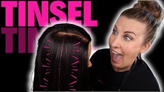 Hair Tinsel Tutorial  WITHOUT BEADS [upl. by Radbourne]