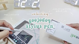 🥝 unboxing and review  goojodoq stylus pen for android and ios devices best apple pencil dupe [upl. by Valery]