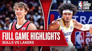 BULLS vs LAKERS  NBA SUMMER LEAGUE  FULL GAME HIGHLIGHTS [upl. by Yatzeck850]