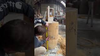 Man is carving a wooden chair called a Tulip Chair for a furniture company [upl. by Lilli388]